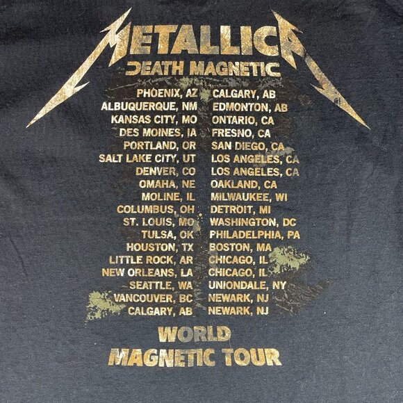 Vintage Anvil Metallica Band T Shirt Men’s Size 2XL Skull Death Magnetic Album - Picture 4 of 8